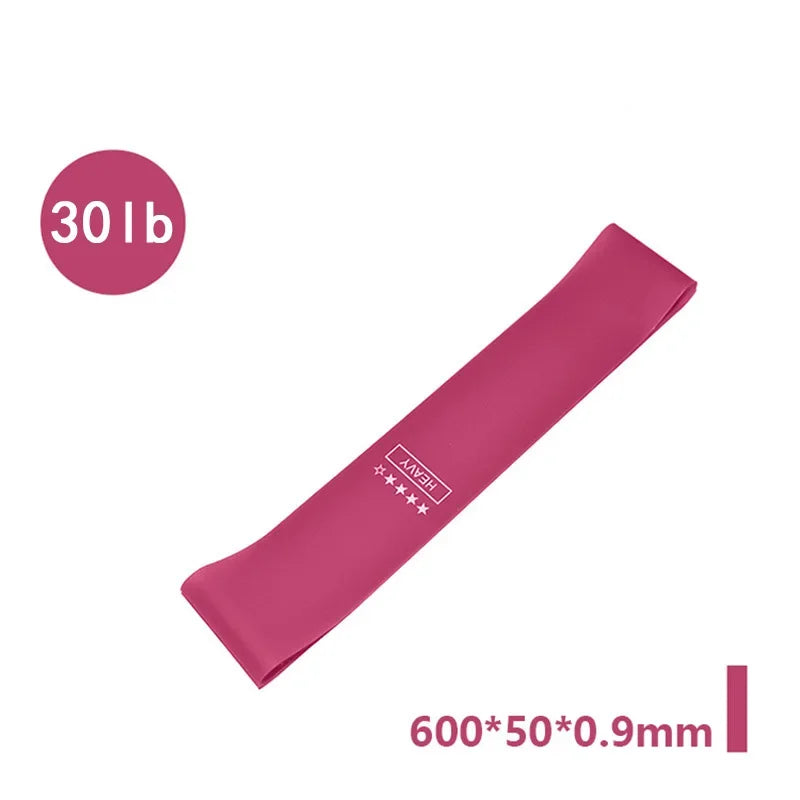 Heavy resistance loop band, 30lb, pink, 600x50x0.9mm, fitness and physical therapy tool